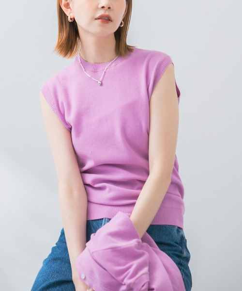 URBAN RESEARCH ROSSO WOMEN(アーバンリサーチ ロッソ)の「GICIPI OPALE(ニット/セーター・レディース・ホワイト/チャコールグレー/ネイビー/グリーン系その他/ラベンダー・1)」の1枚目の写真