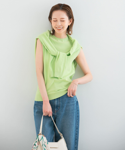 URBAN RESEARCH ROSSO WOMEN(アーバンリサーチ ロッソ)の「GICIPI OPALE(ニット/セーター・レディース・ホワイト/チャコールグレー/ネイビー/グリーン系その他/ラベンダー・1)」の4枚目の写真