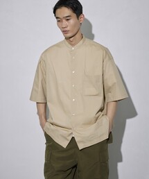 5525Gallery | SHIRT FIRSTHAND by 5525gallery/シャツファーストハンド バイ 5525ギャラリー SHFH STAND COLLAR S/S SHIRTS / スタンドカラーショートスリーブシャツ / 半袖シャツ(シャツ/ブラウス)