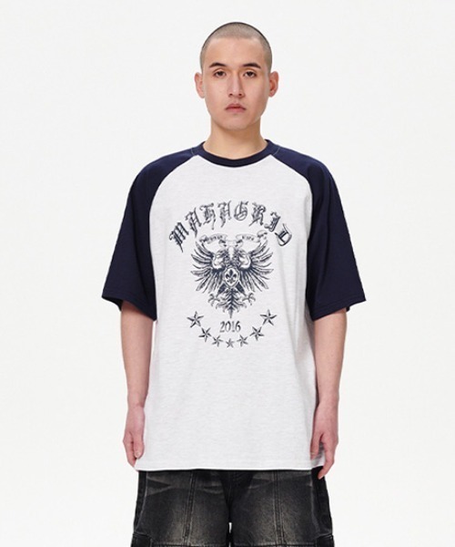 『mahagrid/マハグリッド』 EAGLE CREST RAGLAN TEE/イーグルラグラン Tシャツ(Tシャツ/カットソー)|MAHAGRID(マハグリッド)