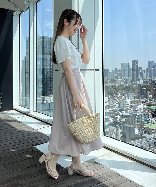 couture brooch（クチュールブローチ）の「◆パレットボイルスカート（スカート・レディース・ネイビー/ライトグレー/ホワイト系3/ブラウン系その他・42/40/38）」の13枚目の写真