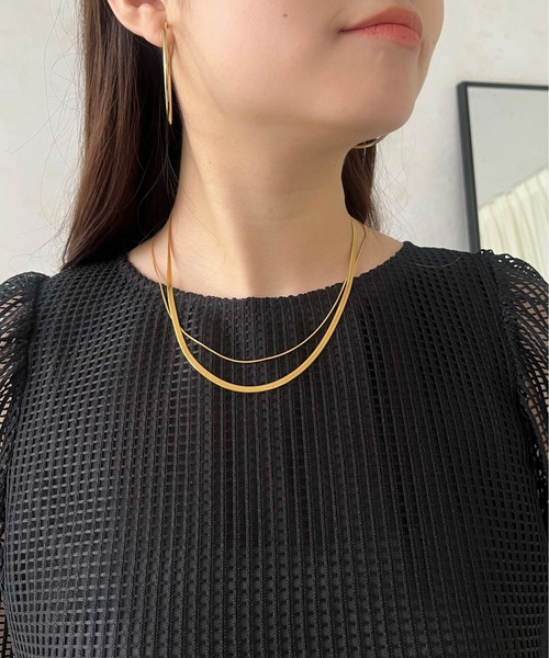 prose verse（プロズヴェール）の「パフスリーブスクエアメッシュペプラムブラウス（シャツ/ブラウス・レディース・オフホワイト/ブラック・MEDIUM）」の22枚目の写真