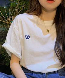 ハートロゴ 刺繍Tシャツ
