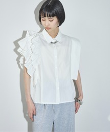 THE YOn | アシメラッフルデザインノースリシャツブラウス(シャツ/ブラウス)