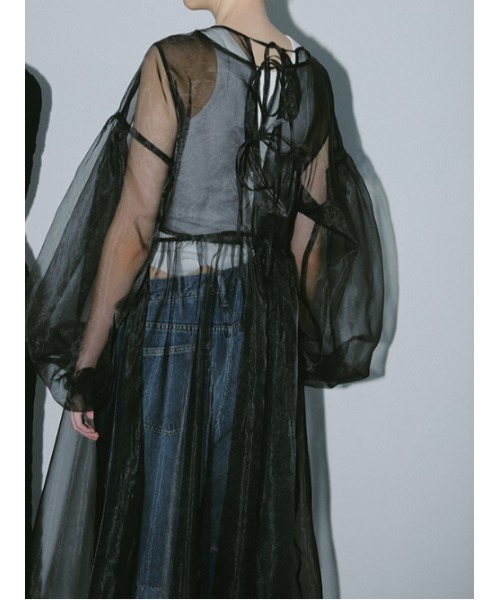 AMAIL(アマイル)の「Angel eary dress(ワンピース・レディース・ベージュ/ブラック・FREE)」の4枚目の写真