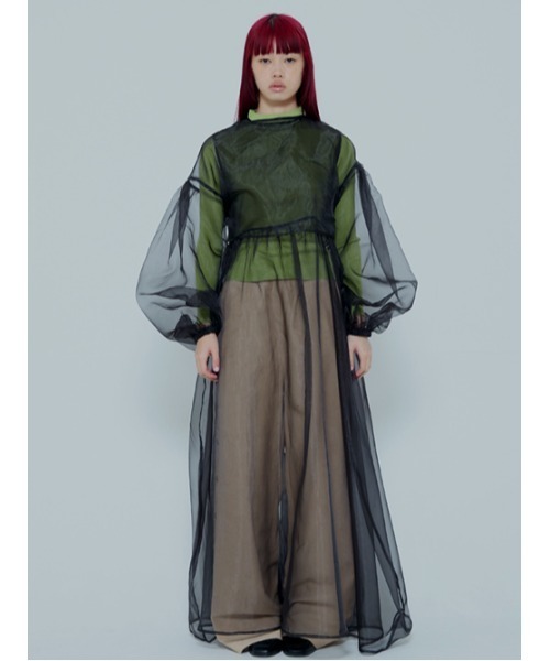 AMAIL(アマイル)の「Angel eary dress(ワンピース・レディース・ベージュ/ブラック・FREE)」の8枚目の写真