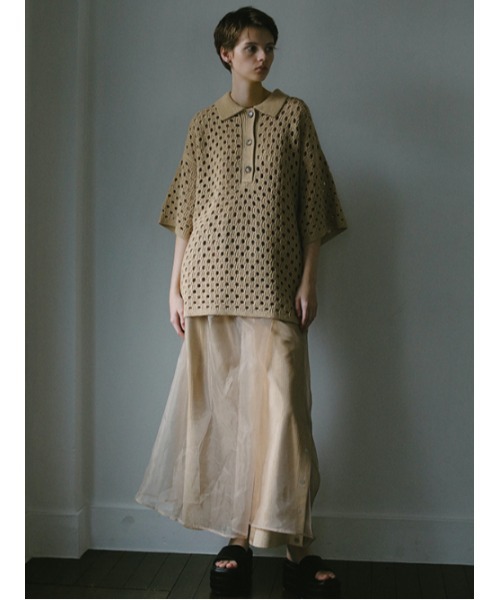 AMAIL(アマイル)の「Angel eary dress(ワンピース・レディース・ベージュ/ブラック・FREE)」の10枚目の写真