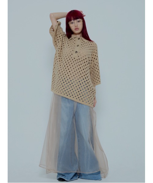 AMAIL(アマイル)の「Angel eary dress(ワンピース・レディース・ベージュ/ブラック・FREE)」の13枚目の写真