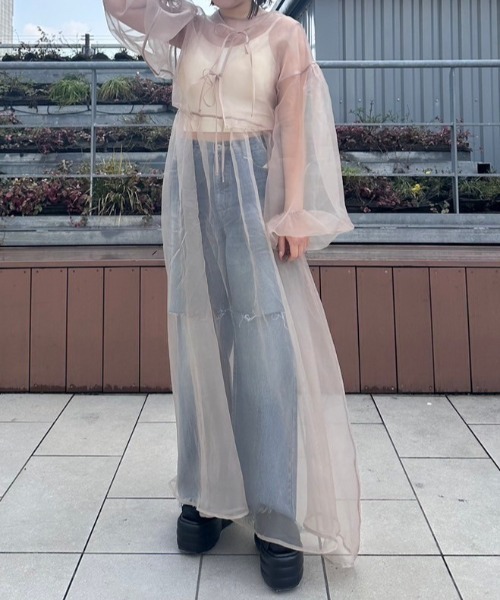 AMAIL(アマイル)の「Angel eary dress(ワンピース・レディース・ベージュ/ブラック・FREE)」の21枚目の写真