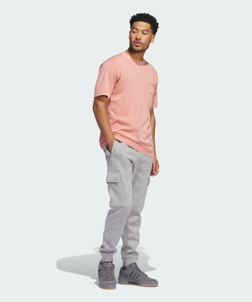 adidas（アディダス）の「トレフォイル エッセンシャルズ+ ダイ ポケットTシャツ / アディダスオリジナルス adidas Originals（Tシャツ/カットソー・メンズ・ベージュ/レッド・XX-LARGE/3XL/LARGE/MEDIUM/SMALL/X-LARGE/X-SMALL）」の12枚目の写真