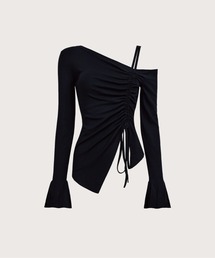 オブリークショルダーギャザーシャツ Oblique Shoulder Gather Shirt