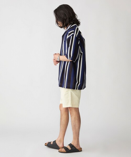 SHIPS（シップス）の「SHIPS:  ハニカム ストライプ オープンカラー シャツ（シャツ/ブラウス・メンズ・ブラック/カーキ/ネイビー・SMALL/MEDIUM/LARGE/X-LARGE）」の7枚目の写真
