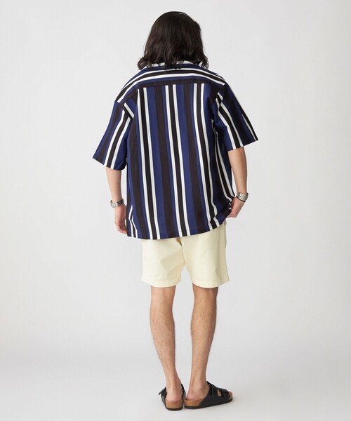 SHIPS（シップス）の「SHIPS:  ハニカム ストライプ オープンカラー シャツ（シャツ/ブラウス・メンズ・ブラック/カーキ/ネイビー・SMALL/MEDIUM/LARGE/X-LARGE）」の8枚目の写真