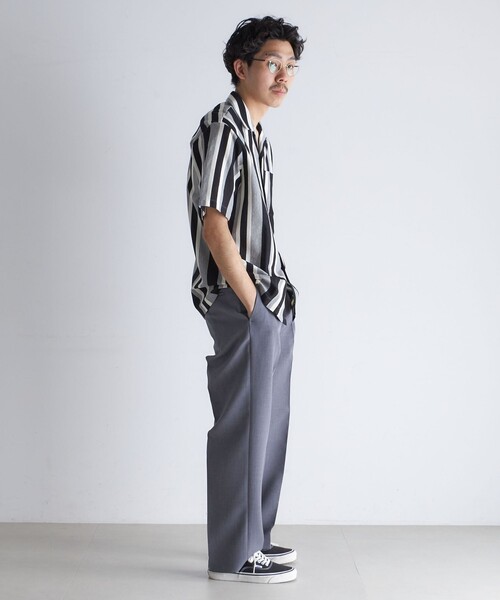 SHIPS（シップス）の「SHIPS:  ハニカム ストライプ オープンカラー シャツ（シャツ/ブラウス・メンズ・ブラック/カーキ/ネイビー・SMALL/MEDIUM/LARGE/X-LARGE）」の16枚目の写真