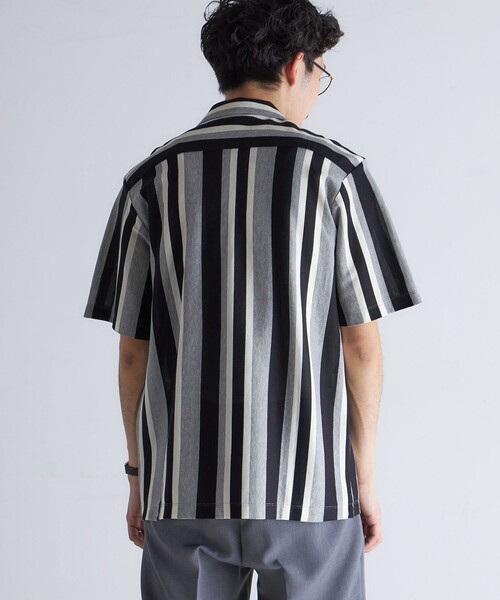SHIPS（シップス）の「SHIPS:  ハニカム ストライプ オープンカラー シャツ（シャツ/ブラウス・メンズ・ブラック/カーキ/ネイビー・SMALL/MEDIUM/LARGE/X-LARGE）」の19枚目の写真