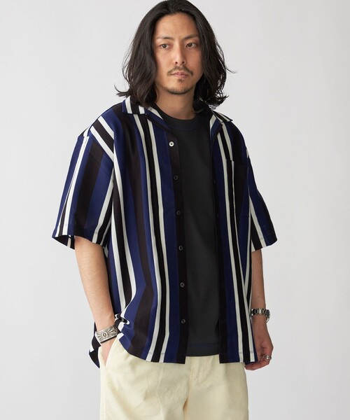 SHIPS any ジオメトリック ストライプ シャツ ブラウス インド製 セール 60%OFF】SHIPS any:〈ウォッシャブル〉ジオメトリック