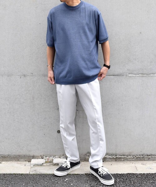 SHIPS any（シップス エニィ）の「SHIPS any: 〈洗濯機可能・接触冷感・UVカット〉Reflax(R) リネンライク 1タック テーパード イージーパンツ◇（その他パンツ・メンズ・ダークグレー/ネイビー/ライトグレー/ライトグリーン・SMALL/MEDIUM/LARGE/X-LARGE）」の5枚目の写真