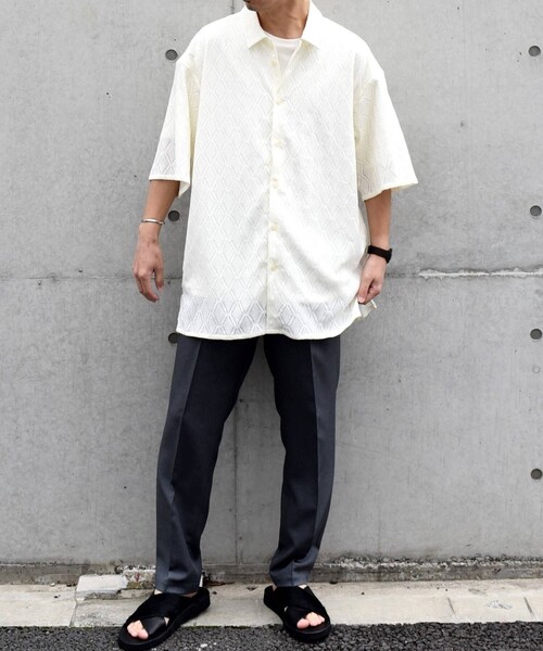 SHIPS any（シップス エニィ）の「SHIPS any: 〈洗濯機可能・接触冷感・UVカット〉Reflax(R) リネンライク 1タック テーパード イージーパンツ◇（その他パンツ・メンズ・ダークグレー/ネイビー/ライトグレー/ライトグリーン・SMALL/MEDIUM/LARGE/X-LARGE）」の8枚目の写真