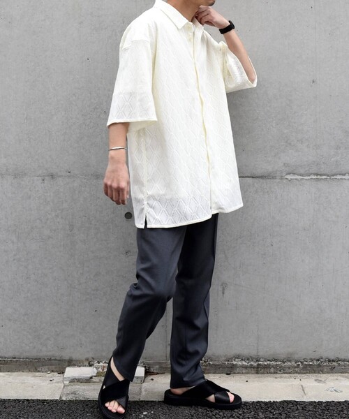 SHIPS any（シップス エニィ）の「SHIPS any: 〈洗濯機可能・接触冷感・UVカット〉Reflax(R) リネンライク 1タック テーパード イージーパンツ◇（その他パンツ・メンズ・ダークグレー/ネイビー/ライトグレー/ライトグリーン・SMALL/MEDIUM/LARGE/X-LARGE）」の9枚目の写真