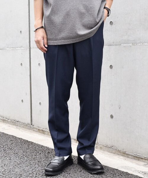 SHIPS any（シップス エニィ）の「SHIPS any: 〈洗濯機可能・接触冷感・UVカット〉Reflax(R) リネンライク 1タック テーパード イージーパンツ◇（その他パンツ・メンズ・ダークグレー/ネイビー/ライトグレー/ライトグリーン・SMALL/MEDIUM/LARGE/X-LARGE）」の20枚目の写真