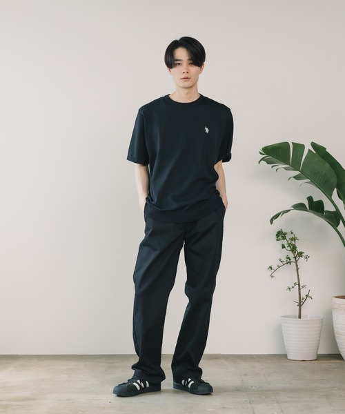 U.S. POLO ASSN.（ユーエスポロアッスン）の「U.S. POLO ASSN./ユーエスポロアッスン クルーショートスリーブニットTシャツ（Tシャツ/カットソー・メンズ・ライトベージュ/オフホワイト/ネイビー/ブラック・LL/M/L）」の12枚目の写真