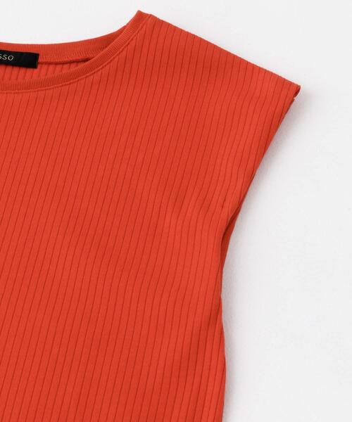 URBAN RESEARCH ROSSO WOMEN（アーバンリサーチ　ロッソ）の「汗染防止 フレンチリブTシャツ（Tシャツ/カットソー・レディース・モカ/オフホワイト/レッド/ブルー系その他/ブルー/グリーン・FREE）」の20枚目の写真