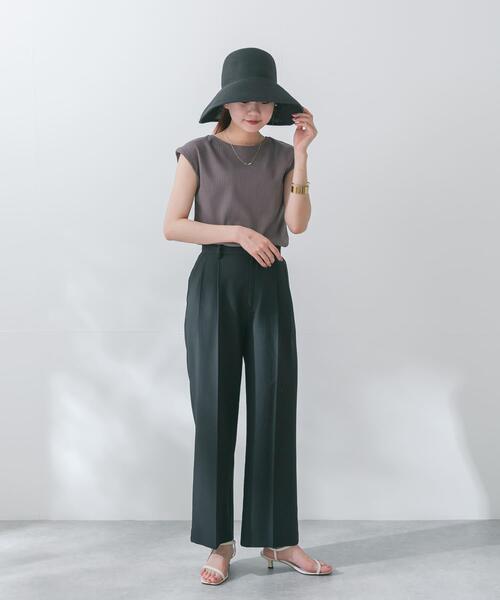 URBAN RESEARCH ROSSO WOMEN（アーバンリサーチ　ロッソ）の「汗染防止 フレンチリブTシャツ（Tシャツ/カットソー・レディース・モカ/オフホワイト/レッド/ブルー系その他/ブルー/グリーン・FREE）」の22枚目の写真