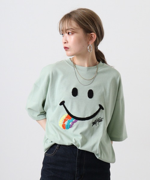 ★moco様■新品 デュアルヴュー 2024SS キラキラSMILE Tシャツ キラキラ・マウスちゃんTシャツ〜新品未使用品〜フリーサイズ