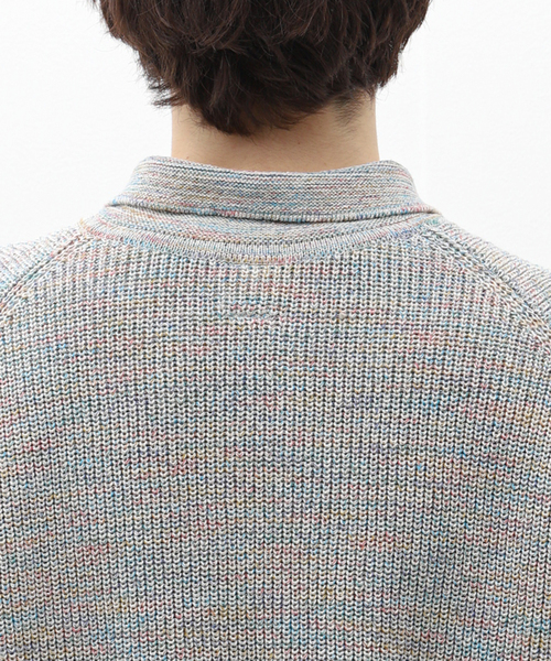 EDIFICE(エディフィス)の「LA BOUCLE (ラブークル) シルクリネン Space Dyed ポロシャツ(ポロシャツ・メンズ・A/アイボリー・LARGE/MEDIUM)」の8枚目の写真