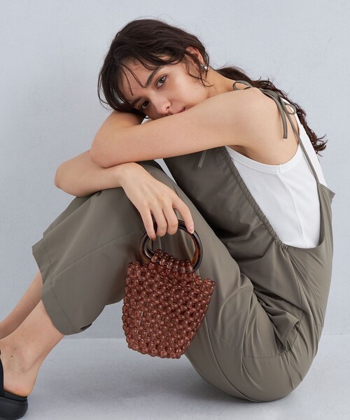 green label relaxing（グリーンレーベルリラクシング）の「クリアビーズ ミニバッグ（ハンドバッグ・レディース・ブラウン・FREE）」の5枚目の写真