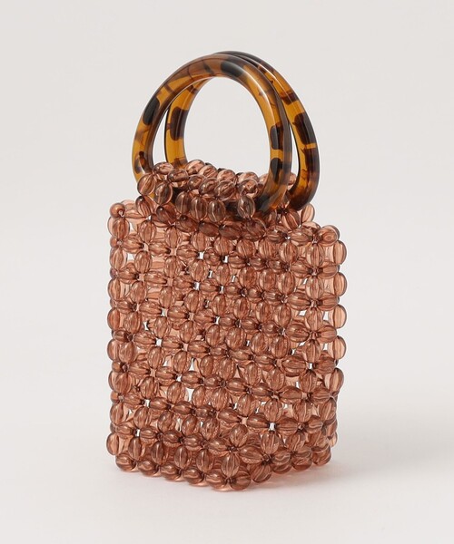 green label relaxing（グリーンレーベルリラクシング）の「クリアビーズ ミニバッグ（ハンドバッグ・レディース・ブラウン・FREE）」の8枚目の写真