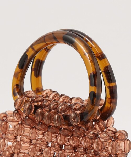 green label relaxing（グリーンレーベルリラクシング）の「クリアビーズ ミニバッグ（ハンドバッグ・レディース・ブラウン・FREE）」の9枚目の写真