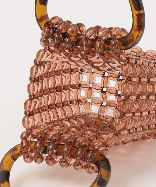 green label relaxing（グリーンレーベルリラクシング）の「クリアビーズ ミニバッグ（ハンドバッグ・レディース・ブラウン・FREE）」の11枚目の写真