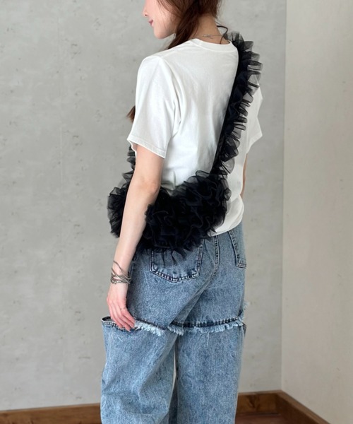 Per sist ence（パーシエンス）の「天竺パールBIGロゴTシャツ（Tシャツ/カットソー・レディース・イエロー/ブラック/オフホワイト・FREE）」の15枚目の写真