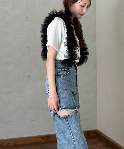 Per sist ence（パーシエンス）の「天竺パールBIGロゴTシャツ（Tシャツ/カットソー・レディース・イエロー/ブラック/オフホワイト・FREE）」の17枚目の写真