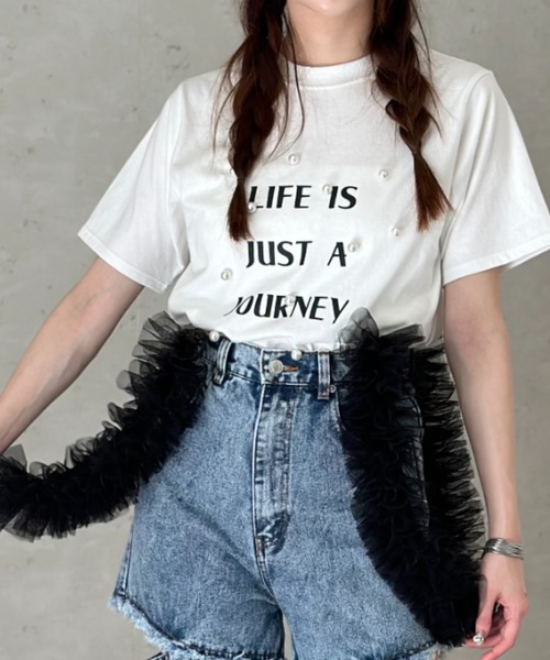 セール】天竺パールBIGロゴTシャツ（Tシャツ/カットソー）｜Per