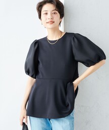 ジャージ×シアースリーブプルオーバーカットソー