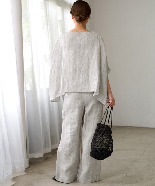 JOURNAL STANDARD relume（ジャーナルスタンダード　レリューム）の「《WEB限定追加》No.14フレンチリネンワイドイージー（その他パンツ・レディース・チャコールグレー/ライトグレー/パープル系その他・36/38）」の15枚目の写真