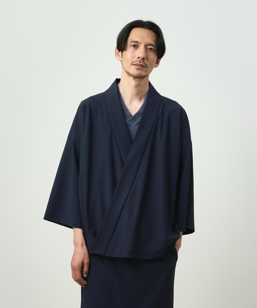 和ROBE　羽織り　シャツ　ダークネイビー　T.W WA Y SHIRT T.W WA Y SHIRT（カーディガン/ボレロ）｜和ROBE（ワローブ）の