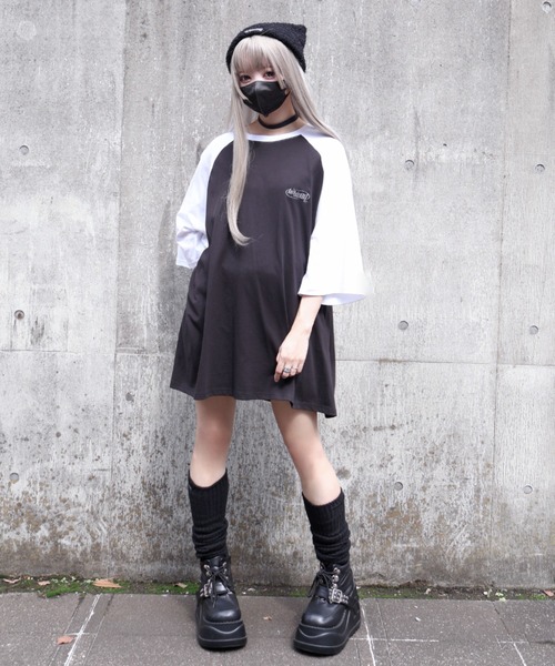 Whinny（ホワイニー）の「Whinny/スペーシングの1番弟子（Tシャツ/カットソー・レディース・ブラック/ホワイト/スミクロ・FREE）」の19枚目の写真