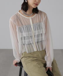 FREE'S MART | チュールフリルカーディガン(シャツ/ブラウス)