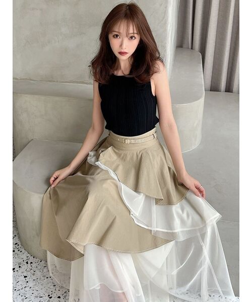 RESEXXY（リゼクシー）の「2WAYリブニットタンク（タンクトップ・レディース・ホワイト/レッド/ブルー/ブラック・FREE）」の22枚目の写真