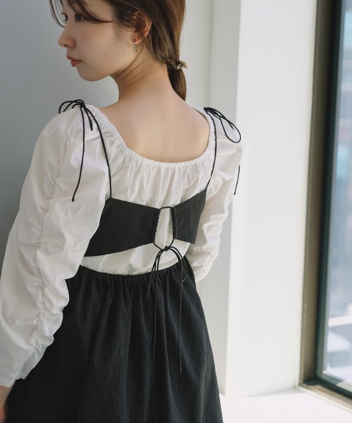 Kastane（カスタネ）の「*ジャガードキャミビスチェ（キャミソール・レディース・ブラック/アイボリー・FREE）」の6枚目の写真