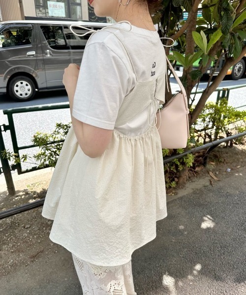 Kastane（カスタネ）の「*ジャガードキャミビスチェ（キャミソール・レディース・ブラック/アイボリー・FREE）」の14枚目の写真