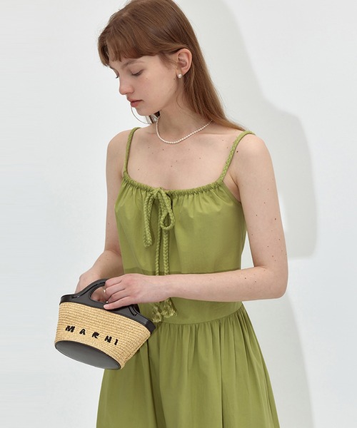 Fano Studios（ファノ ストゥディオズ）の「Aライン ロングキャミワンピース FX24L098【Fano Studios】（ワンピース・レディース・グリーン系・L/M/S）」の16枚目の写真