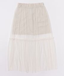 STYLEBLOCK | TNタフタ×チュールレイヤードスカート(スカート)