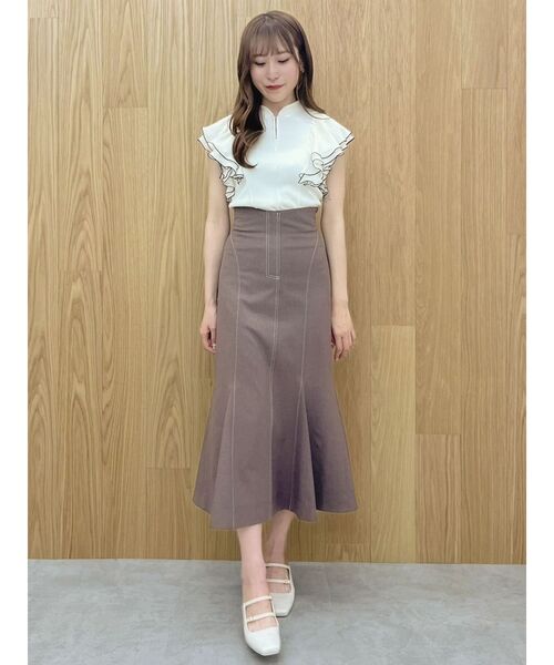 dazzlin(ダズリン)の「ステッチラインマーメイドスカート(スカート・レディース・インディゴブルー/ブラウン/チャコールグレー/ブラック・SMALL/MEDIUM)」の13枚目の写真