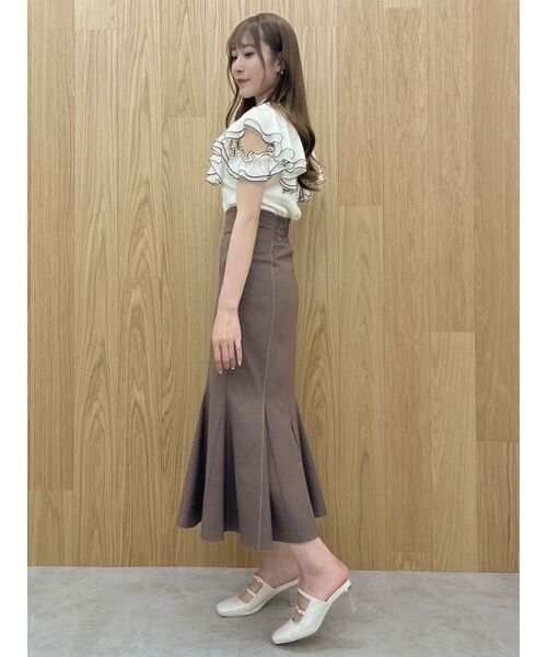 dazzlin(ダズリン)の「ステッチラインマーメイドスカート(スカート・レディース・インディゴブルー/ブラウン/チャコールグレー/ブラック・SMALL/MEDIUM)」の14枚目の写真