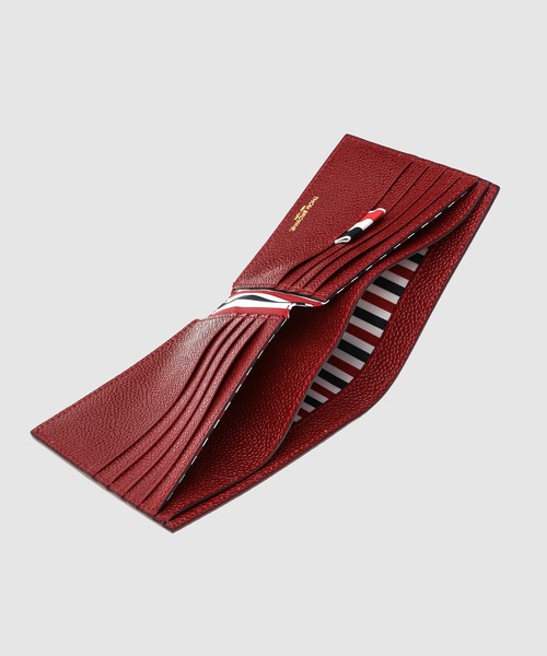 THOM BROWNE（トムブラウン）の「BILLFOLD IN PEBBLE GRAIN LEATHER（財布・メンズ・バーガンディー・ONE SIZE）」の7枚目の写真