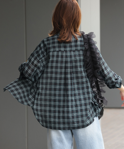 JOURNAL STANDARD　コットンローンチェックオーバーサイズシャツ JOURNAL STANDARD relume｜《追加2 / 新色》コットンローン